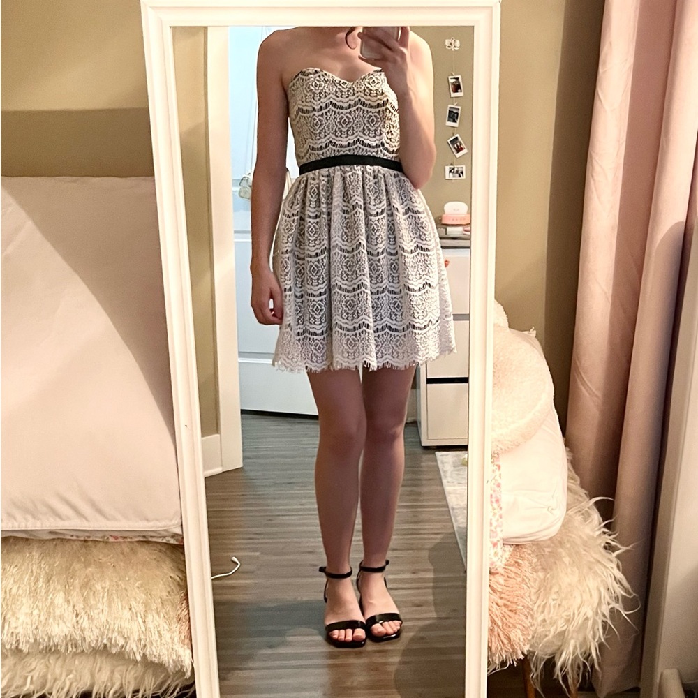 Strapless Lace Dress